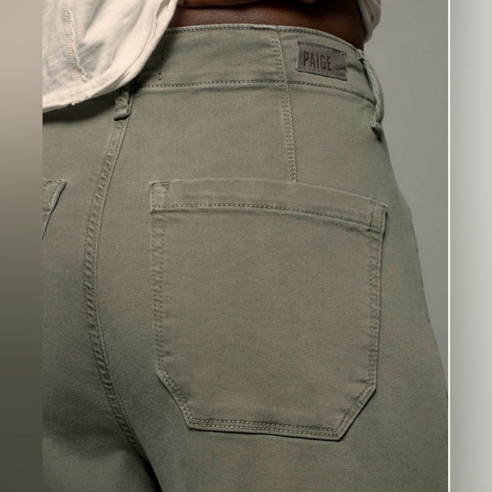 Paige Anessa High Rise Wide Leg Welt Utility Pocket Cropped Jeans Size 28 EUC - Picture 10 of 14